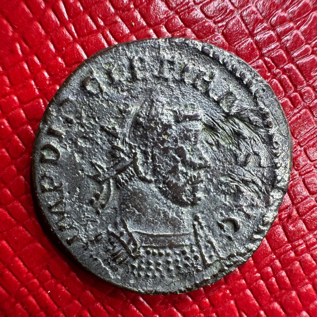 Diocletian Silvered Antoninianus, Jupiter Holding Nike, Lugdunum Mint