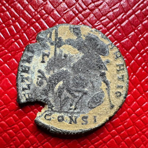 Constantius II Large AE2, Soldier Spearing Horseman, Constantinople Mint